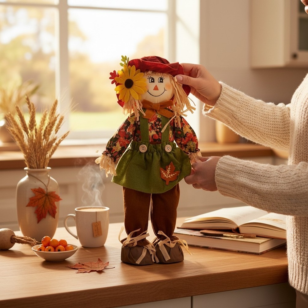 Ashland Scarecrow Figurine Unisex 16in Multicolor Brand New Fall Harvest Decor